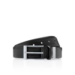Porsche Design Pin Buckle Business Belt 35 Color Black, Brushed Chrome