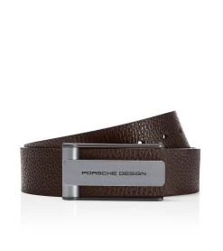 Porsche Design Casual Hook Buckle Belt 35 Color Dark Brown, Titanium