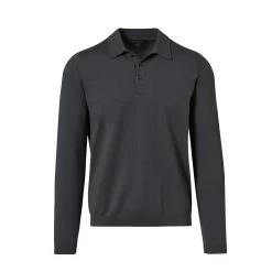 Porsche Design Long Sleeve Polo Color Asphalt Grey