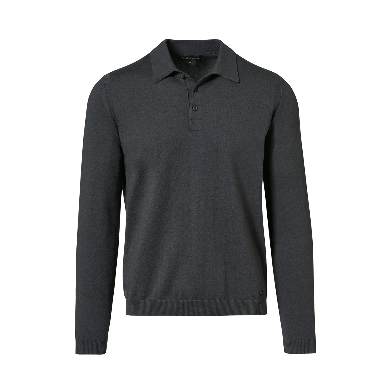Porsche Design Long Sleeve Polo Color Asphalt Grey 1 Porsche Design Long Sleeve Polo Color Asphalt Grey