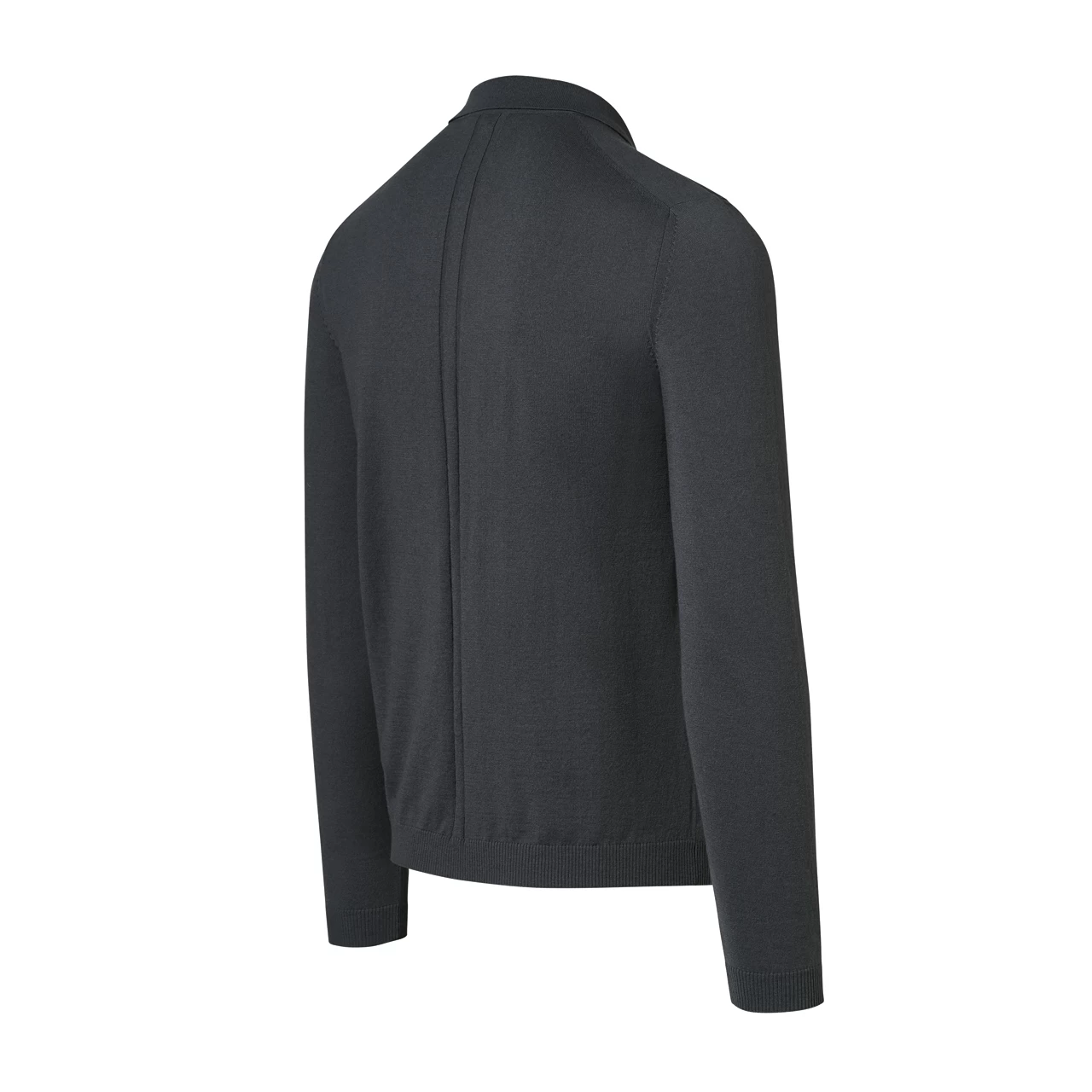 Porsche Design Long Sleeve Polo Color Asphalt Grey 2 Porsche Design Long Sleeve Polo Color Asphalt Grey - Image 2