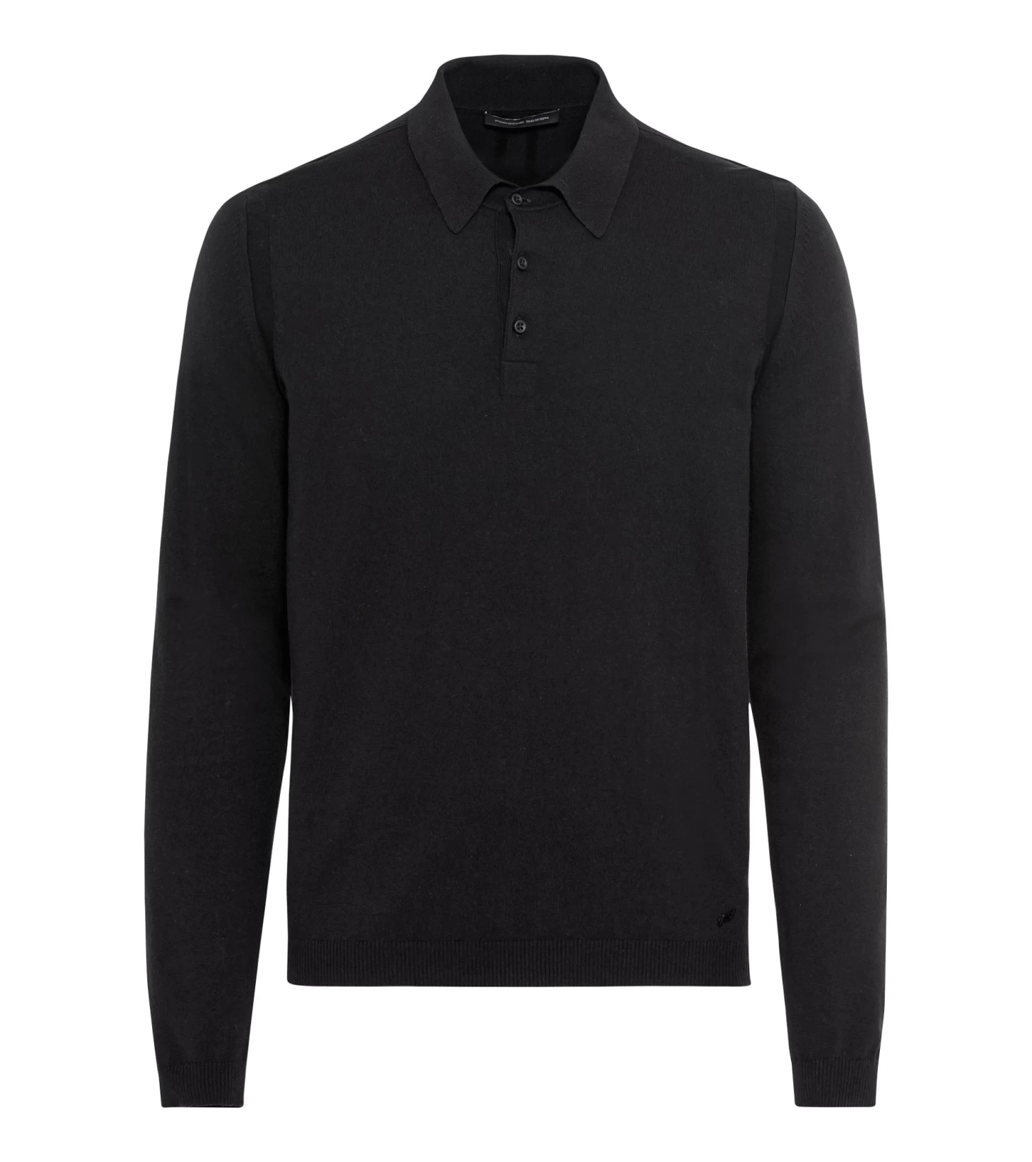Porsche Design Long Sleeve Polo Color Jet Black 1 Porsche Design Long Sleeve Polo Color Jet Black