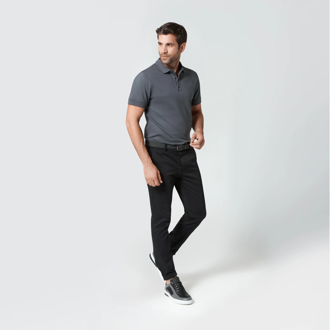Porsche Design P-Icon Polo Color Asphalt Grey 4 Porsche Design P-Icon Polo Color Asphalt Grey - Image 4
