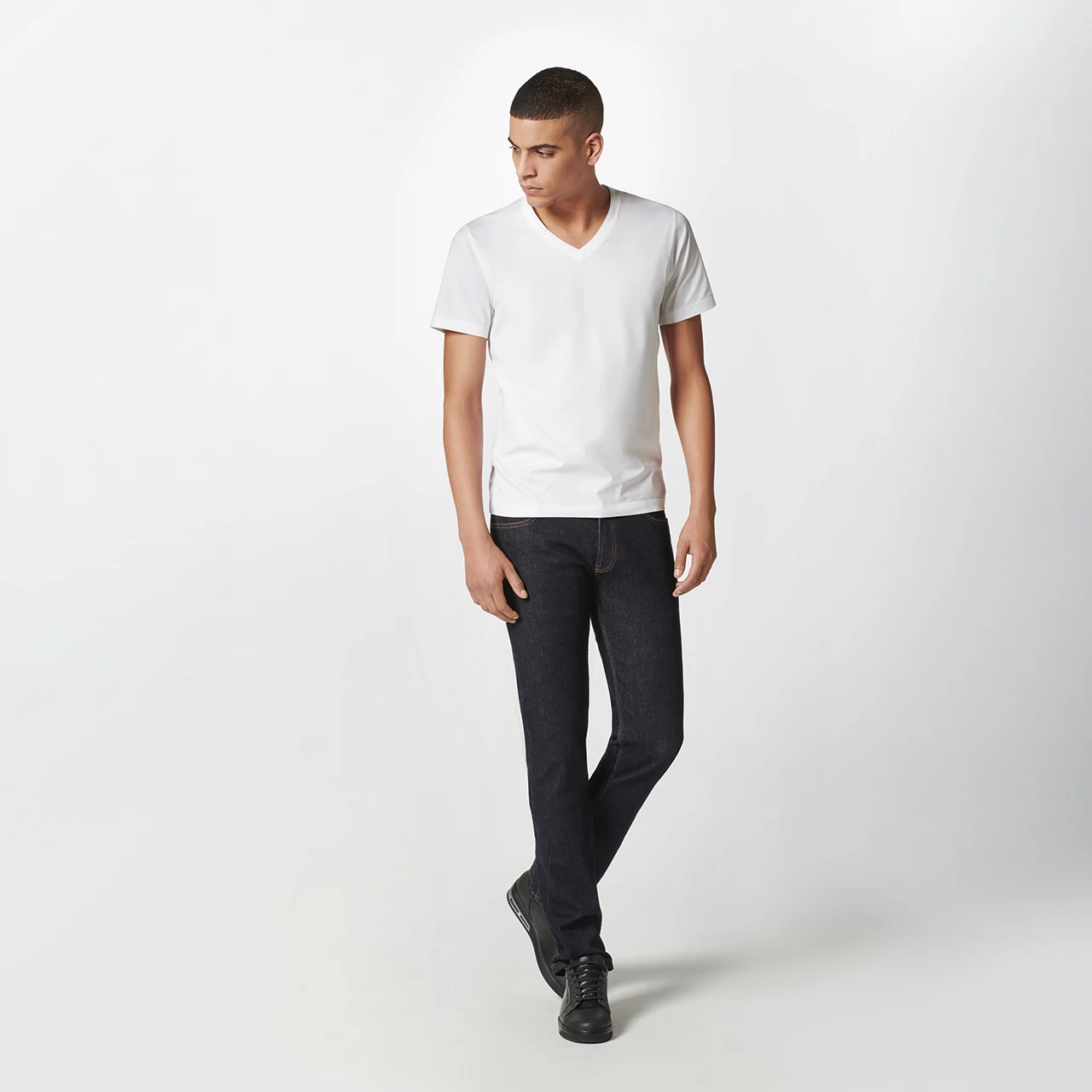 Porsche Design V-Neck T-Shirt Color Optic White 5 Porsche Design V-Neck T-Shirt Color Optic White - Image 5