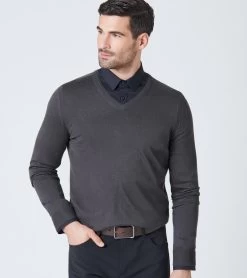 Porsche Design Basic Sweater Color Asphalt Grey -Porsche Design Store 4046901915216 05 ga pd sall ain v1