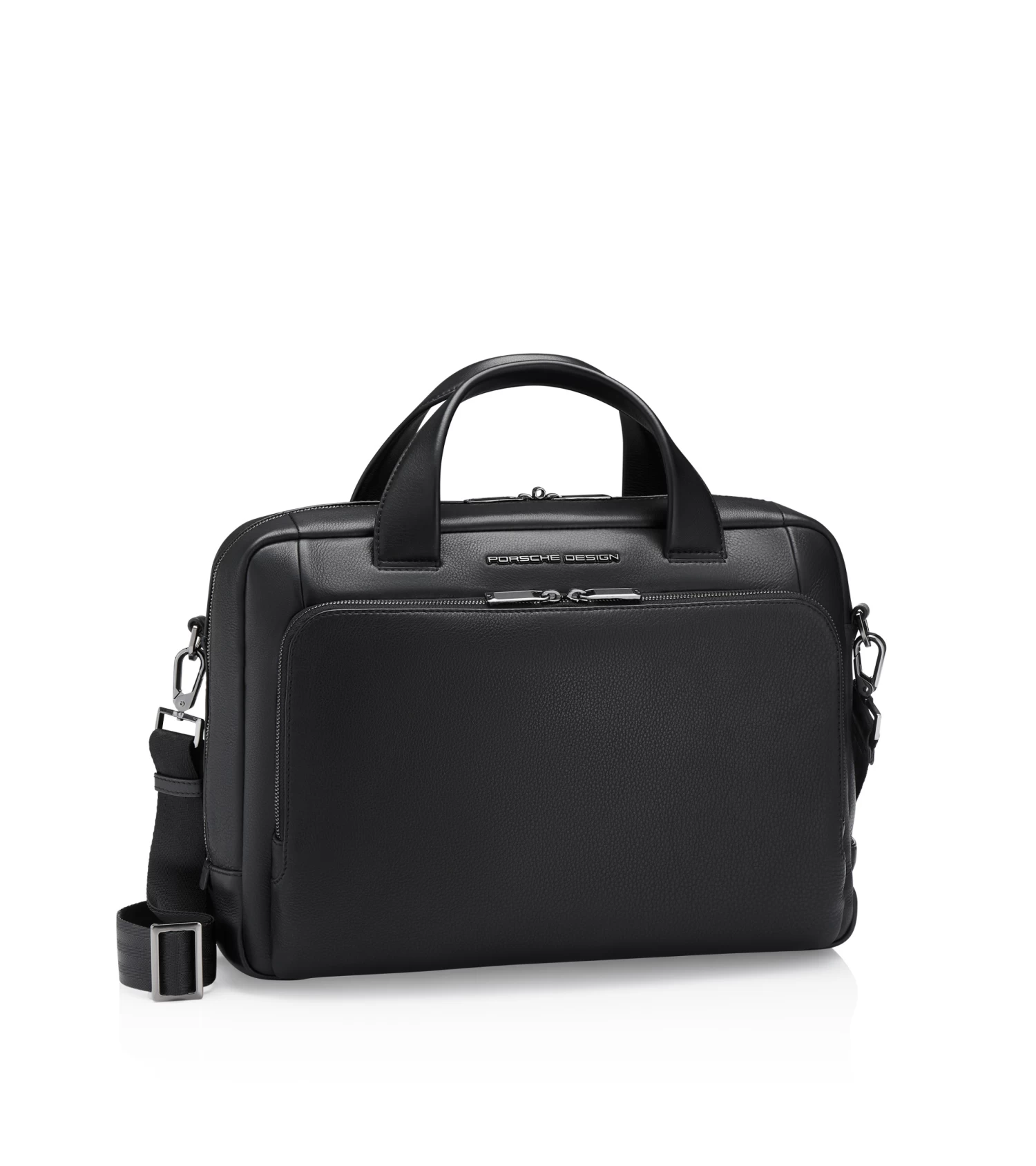 Porsche Design Roadster Leather Briefcase S Color Black 1 Porsche Design Roadster Leather Briefcase S Color Black