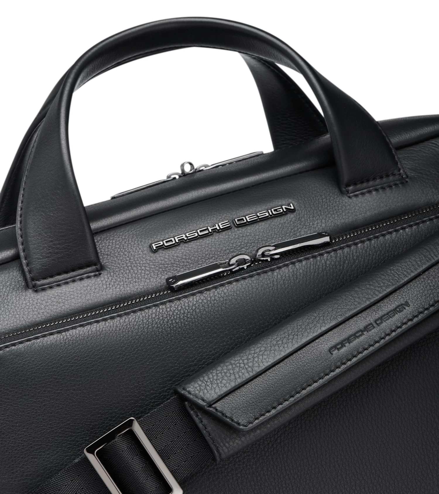 Porsche Design Roadster Leather Briefcase S Color Black 3 Porsche Design Roadster Leather Briefcase S Color Black - Image 3