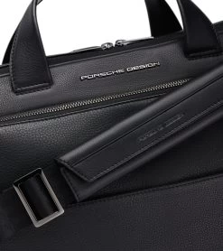 Porsche Design Roadster Leather Briefcase M Color Black -Porsche Design Store 4056487000589 04 ga pd sall ain v1