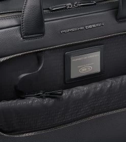 Porsche Design Roadster Leather Briefcase M Color Black -Porsche Design Store 4056487000589 05 ga pd sall ain v1