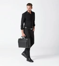 Porsche Design Roadster Leather Briefcase M Color Black -Porsche Design Store 4056487000589 07 ga pd sall ain v1