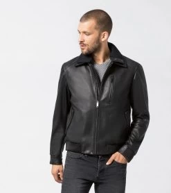 Porsche Design 50Y Targa Leather Jacket Color Jet Black -Porsche Design Store 4056487024547 06 ga pd sall ain v1