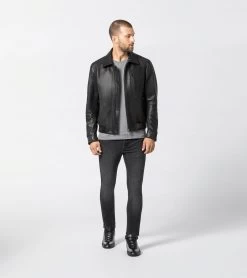 Porsche Design 50Y Targa Leather Jacket Color Jet Black -Porsche Design Store 4056487024547 08 ga pd sall ain v1