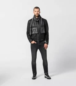 Porsche Design 50Y Chequered Flag Scarf Color Jet Black/pewter Grey -Porsche Design Store 4056487024950 06 ga pd sall ain v1