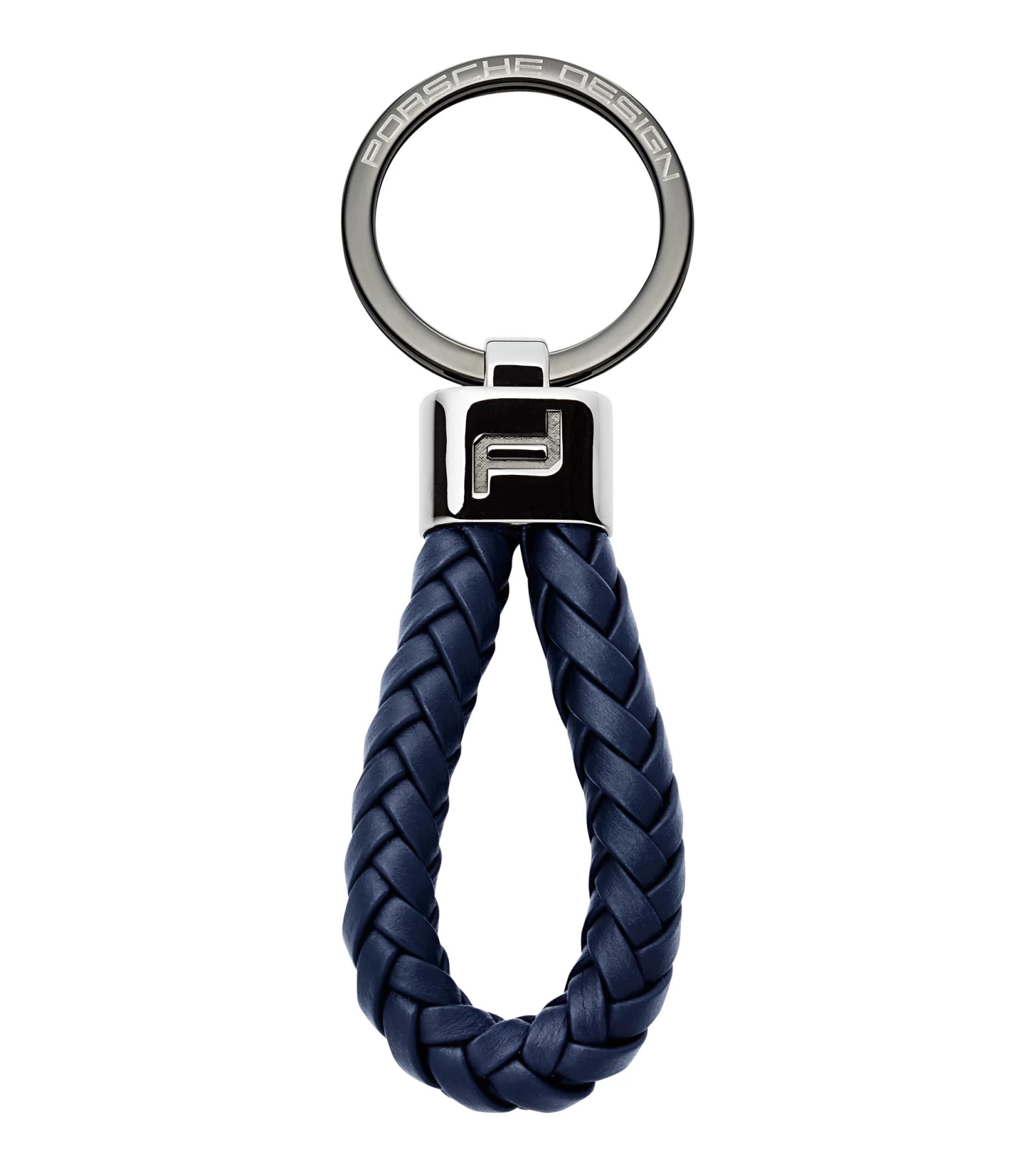 Porsche Design Keyring Leather Cord Color Dark Blue 1 Porsche Design Keyring Leather Cord Color Dark Blue