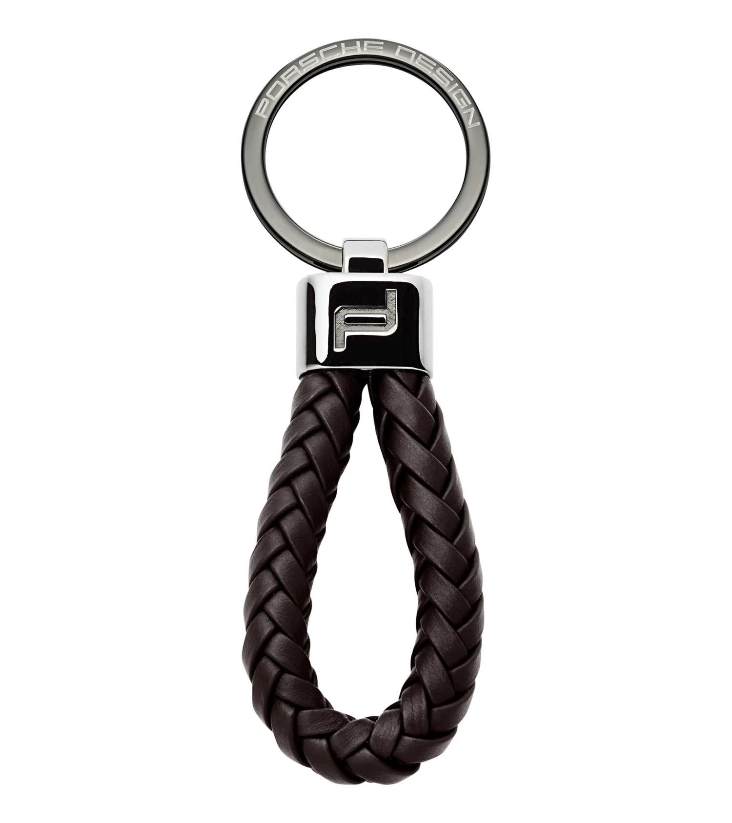 Porsche Design Keyring Leather Cord Color Dark Brown 1 Porsche Design Keyring Leather Cord Color Dark Brown