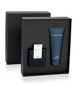 Porsche Design PURE 22 Gift Set Eau De Parfum & Hair & Body Shampoo Color Blue/black