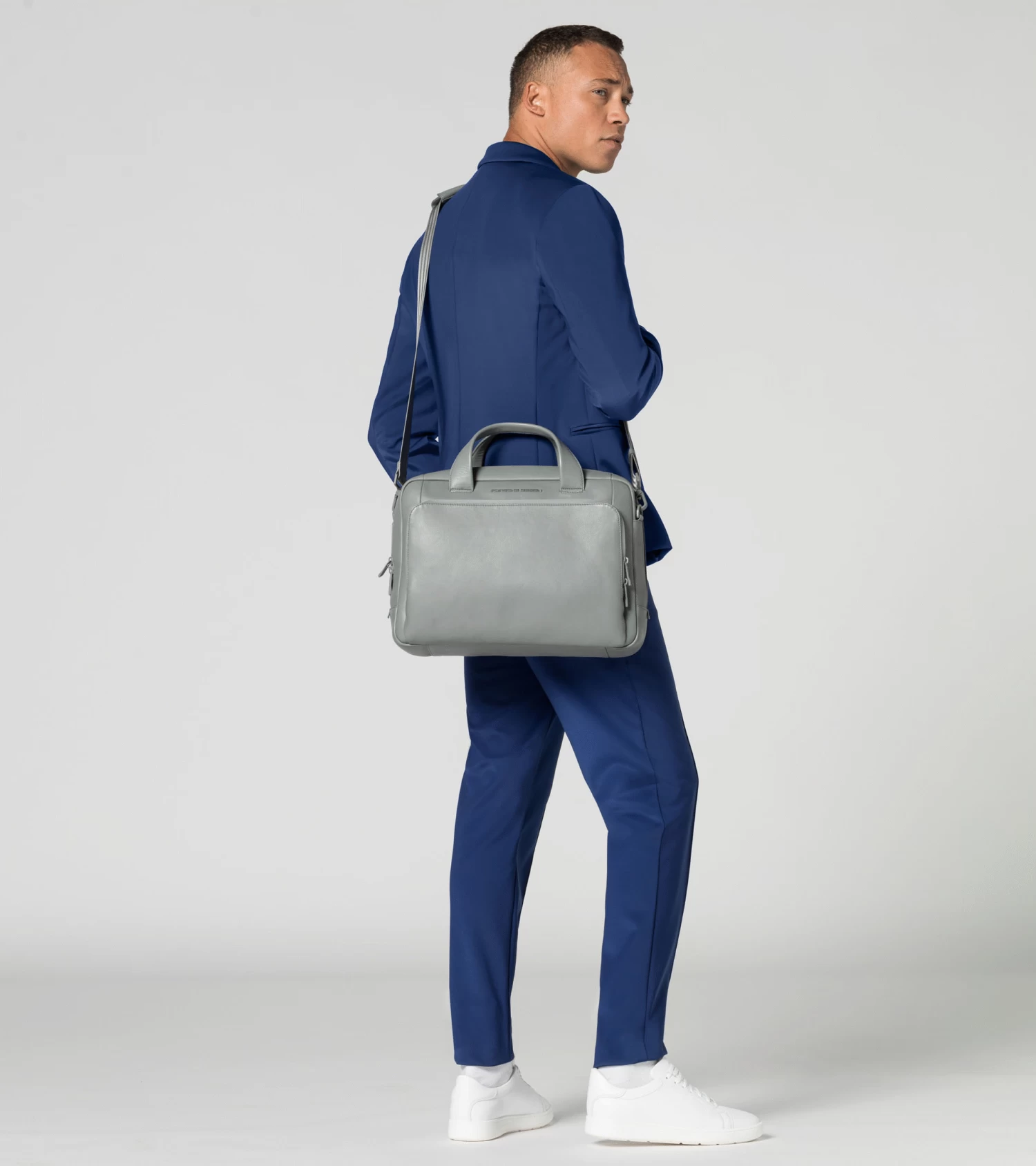 Porsche Design Roadster Leather Briefcase S Color Grey 8 Porsche Design Roadster Leather Briefcase S Color Grey - Image 8