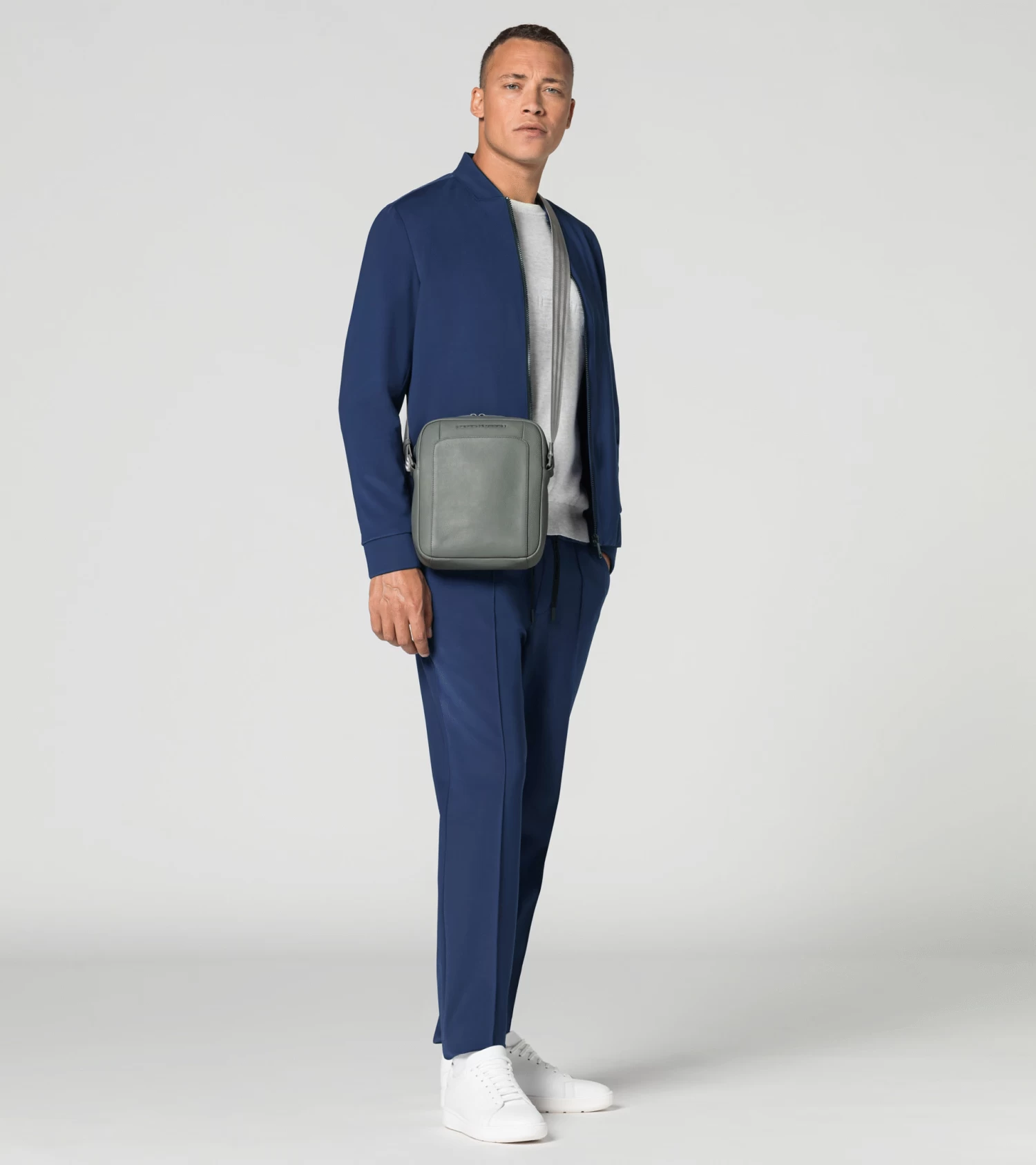 Porsche Design Roadster Leather Shoulderbag XS Color Grey 6 Porsche Design Roadster Leather Shoulderbag XS Color Grey - Image 6