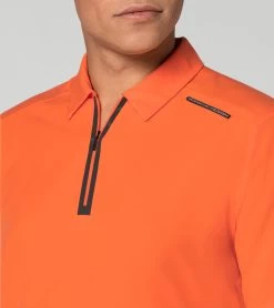 Porsche Design Active Polo Shirt Color Firecracker Orange -Porsche Design Store 4056487039190 003 ga pd sall ain v1