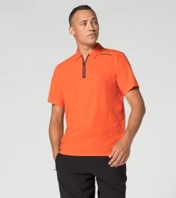 Porsche Design Active Polo Shirt Color Firecracker Orange -Porsche Design Store 4056487039190 006 ga pd sall ain v1