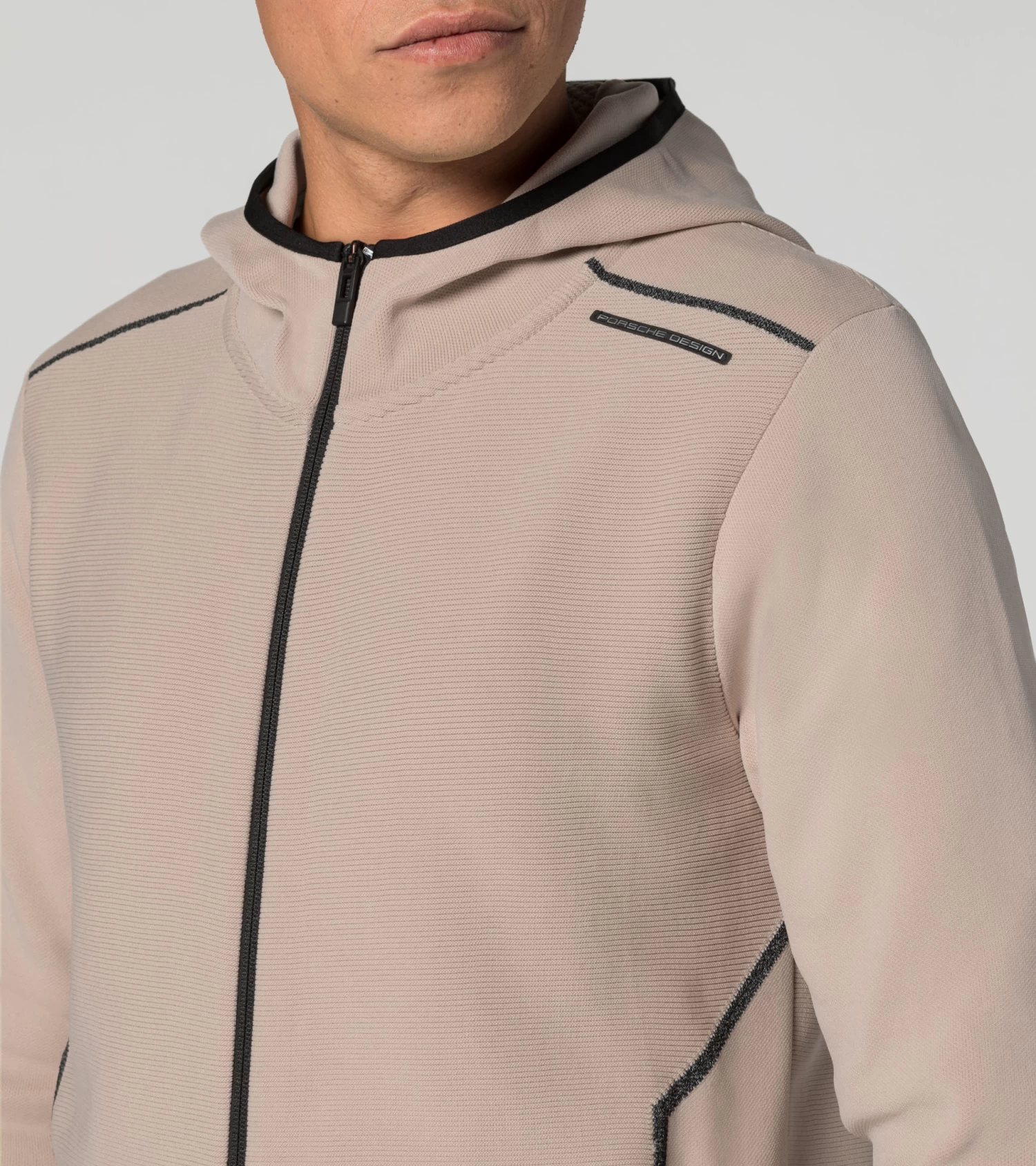 Porsche Design EvoKNIT® Midlayer Jacket Color Putty Beige 3 Porsche Design EvoKNIT® Midlayer Jacket Color Putty Beige - Image 3