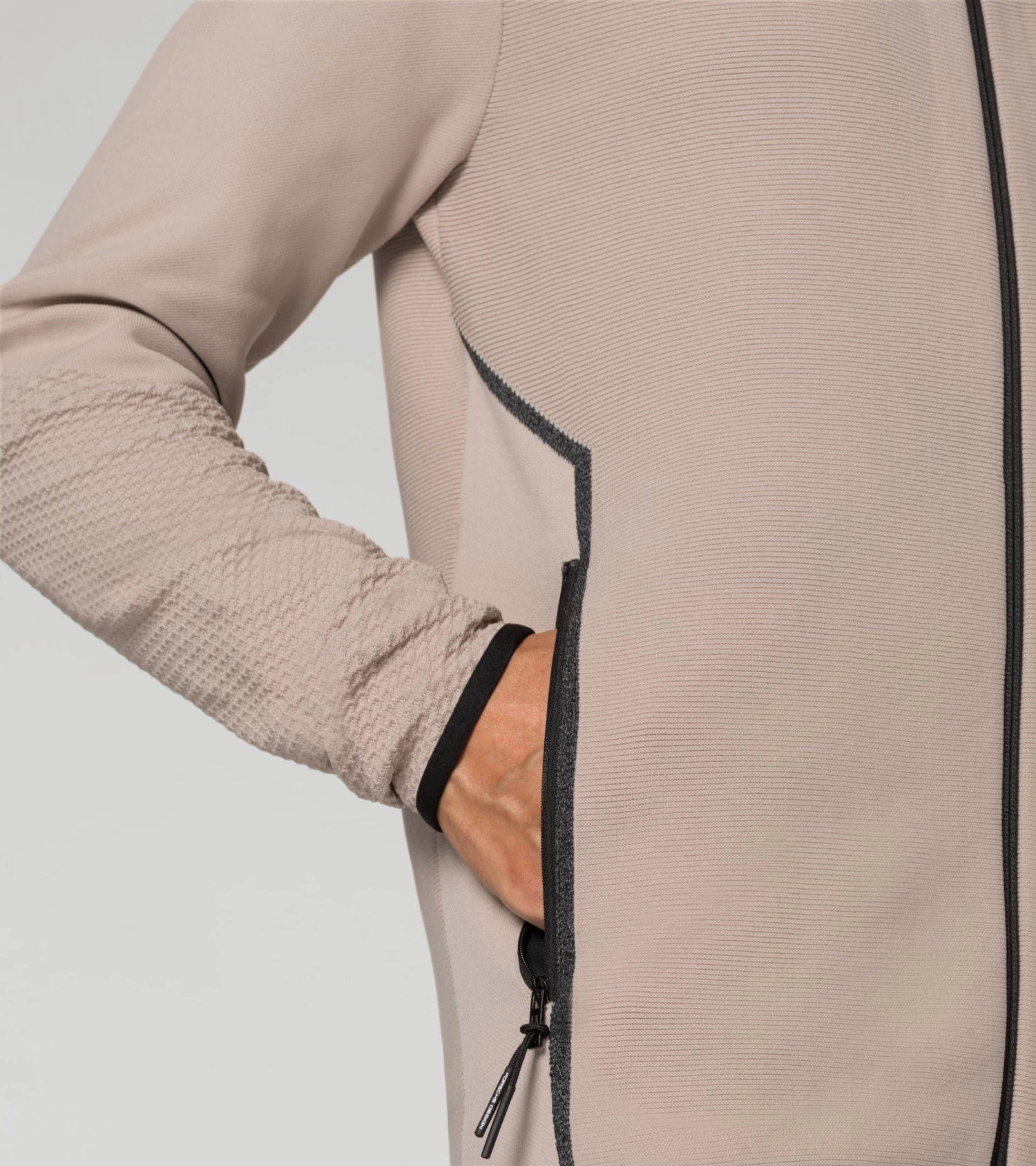 Porsche Design EvoKNIT® Midlayer Jacket Color Putty Beige 5 Porsche Design EvoKNIT® Midlayer Jacket Color Putty Beige - Image 5