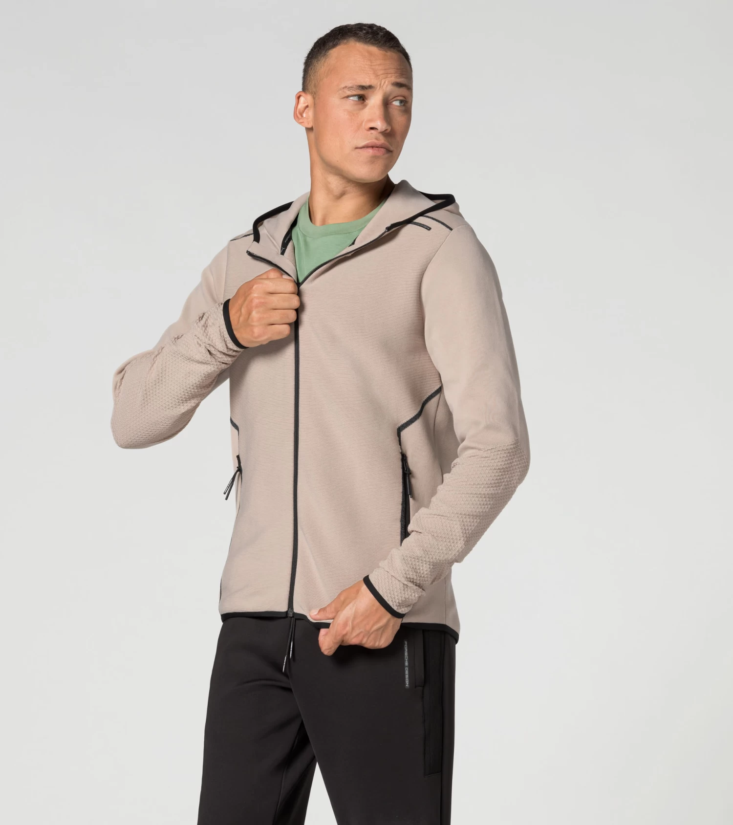 Porsche Design EvoKNIT® Midlayer Jacket Color Putty Beige 6 Porsche Design EvoKNIT® Midlayer Jacket Color Putty Beige - Image 6