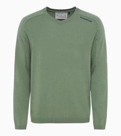 Porsche Design EvoKNIT® V-Neck Jumper Pullover Color Dusty Green