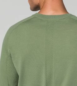 Porsche Design EvoKNIT® V-Neck Jumper Pullover Color Dusty Green -Porsche Design Store 4056487041186 005 ga pd sall ain v1