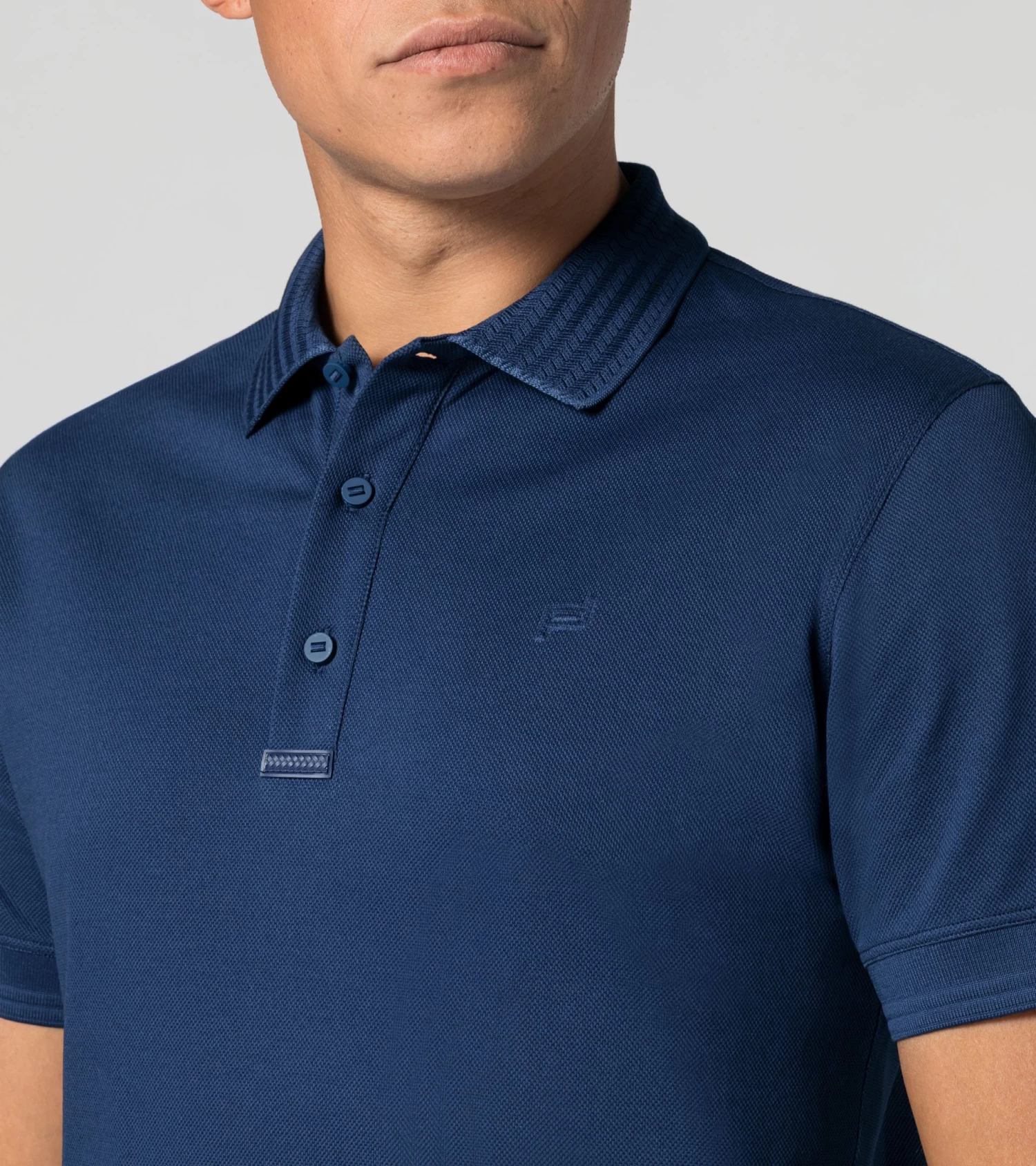 Porsche Design TecFlex Polo Shirt Color Blue Depths 3 Porsche Design TecFlex Polo Shirt Color Blue Depths - Image 3
