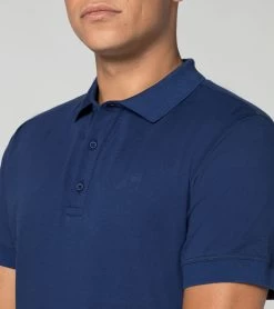 Porsche Design PD Icon Polo Shirt Color Blue Depths -Porsche Design Store 4056487042954 003 ga pd sall ain v1
