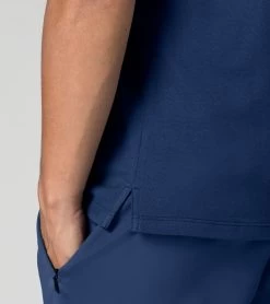 Porsche Design PD Icon Polo Shirt Color Blue Depths -Porsche Design Store 4056487042954 004 ga pd sall ain v1