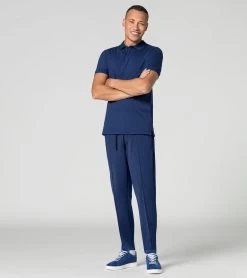 Porsche Design PD Icon Polo Shirt Color Blue Depths -Porsche Design Store 4056487042954 006 ga pd sall ain v1