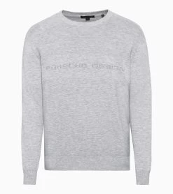 Porsche Design Jacquard Logo Sweatshirt Color Bright White Melange
