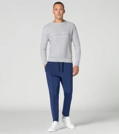 Porsche Design Jacquard Logo Sweatshirt Color Bright White Melange -Porsche Design Store 4056487043050 005 ga pd sall ain v1