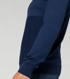 Porsche Design Jacquard Logo Sweatshirt Color Blue Depths -Porsche Design Store 4056487043104 004 ga pd sall ain v1