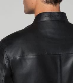 Porsche Design Active Leather Jacket Color Jet Black -Porsche Design Store 4056487043227 006 ga pd sall ain v1
