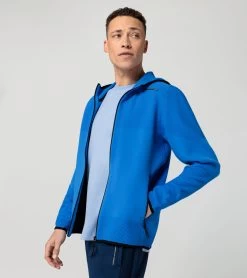 Porsche Design EvoKNIT® Midlayer Jacket Color Ultra Blue -Porsche Design Store 4056487046273 005 ga pd sall ain v1