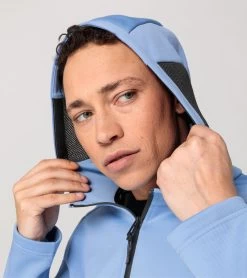 Porsche Design Hooded Sweat Jacket Color Blissful Blue -Porsche Design Store 4056487046693 003 ga pd sall ain v1