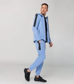 Porsche Design Hooded Sweat Jacket Color Blissful Blue -Porsche Design Store 4056487046693 006 ga pd sall ain v1