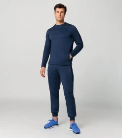 Porsche Design Crew Neck Sweater Color Persian Blue -Porsche Design Store 4056487046877 005 ga pd sall ain v1