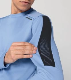 Porsche Design Crew Neck Sweater Color Blissful Blue -Porsche Design Store 4056487046938 003 ga pd sall ain v1