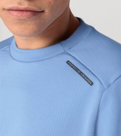 Porsche Design Crew Neck Sweater Color Blissful Blue -Porsche Design Store 4056487046938 004 ga pd sall ain v1