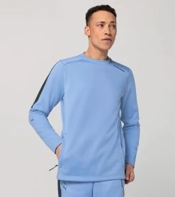 Porsche Design Crew Neck Sweater Color Blissful Blue -Porsche Design Store 4056487046938 006 ga pd sall ain v1