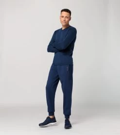 Porsche Design EvoKNIT® V-Neck Jumper Pullover Color Persian Blue -Porsche Design Store 4056487047423 005 ga pd sall ain v1