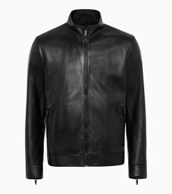 Porsche Design Athleisure Reverse Leather Jacket Color Jet Black -Porsche Design Store 4056487049625 003 ga pd sall ain v1