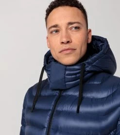 Porsche Design Lightweight Puffer Parka. Color Navy Blazer -Porsche Design Store 4056487049687 007 ga pd sall ain v1