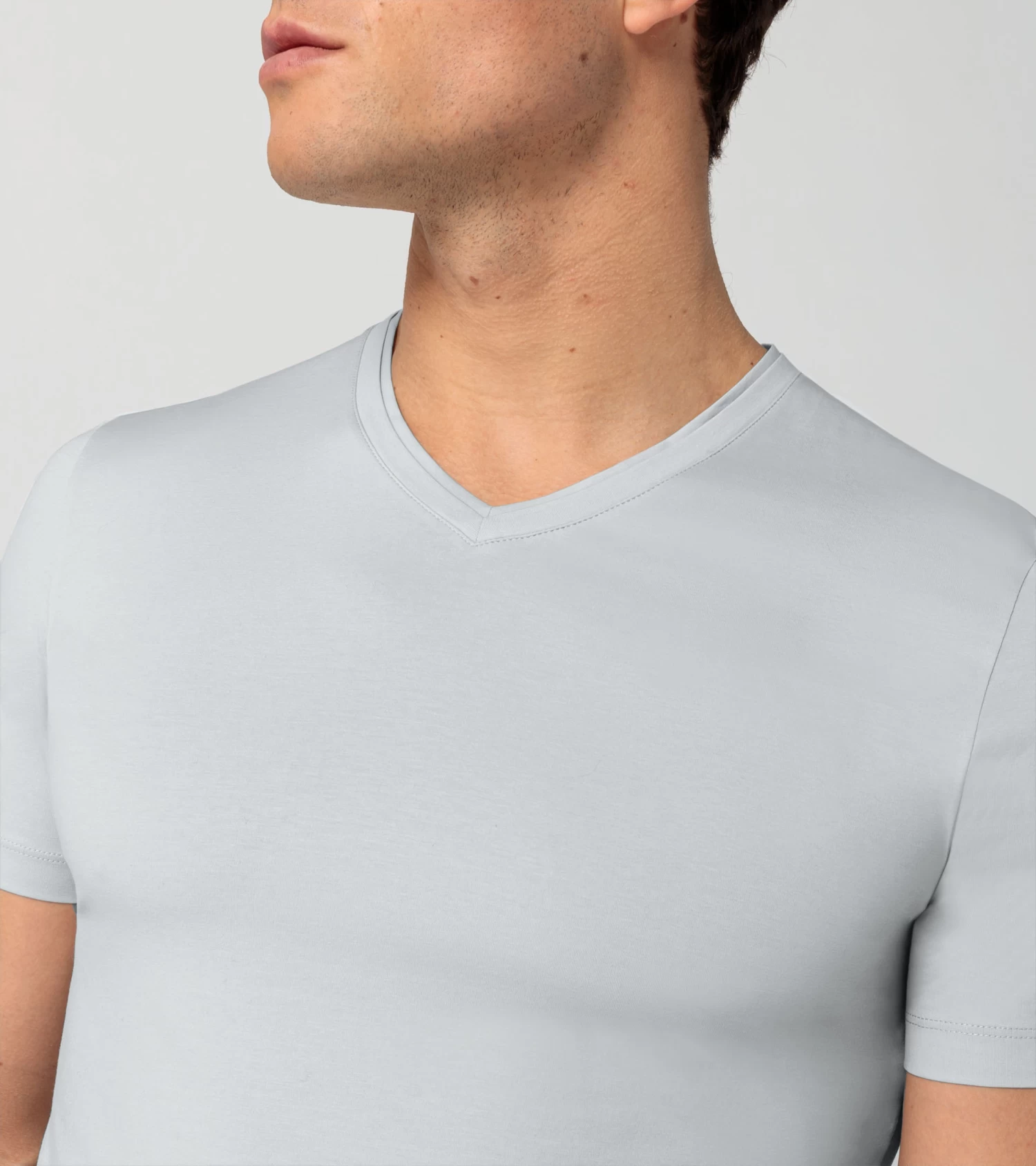 Porsche Design V-neck T-shirt Color Ash Gray 4 Porsche Design V-neck T-shirt Color Ash Gray - Image 4