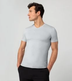 Porsche Design V-neck T-shirt Color Ash Gray 11 Porsche Design V-neck T-shirt Color Ash Gray -Porsche Design Store 4056487050461 006 ga pd sall ain v1