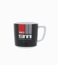 Porsche Design Collector's Espresso Cup No. 5 – 60Y Porsche 911 – Limited Edition Color Grau/rot